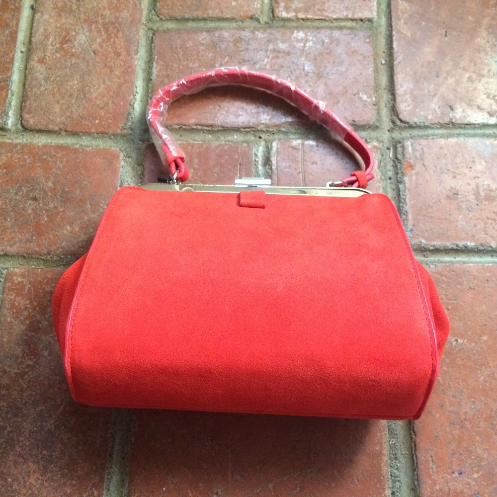 Zara Red Suede Leather Purse